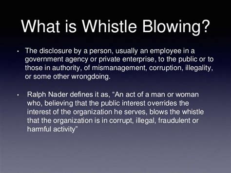 Whistleblowing Presentation