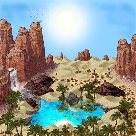 An Oasis in the Sahara Desert | Inkarnate - Create Fantasy Maps Online