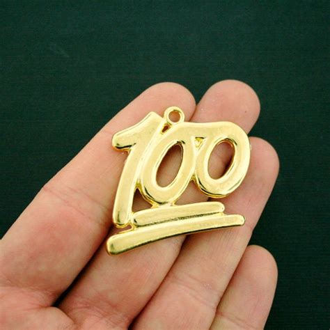 Hundred Charm Gold Tone Number 100 GC1079 | Etsy