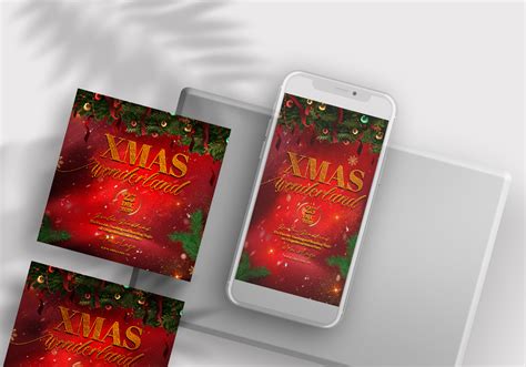 Red Christmas Eve Instagram PSD Templates - 99Flyers
