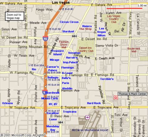 Las Vegas Strip Food Map