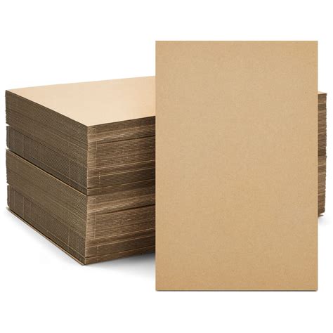 50 Pack Brown Corrugated Cardboard Sheets Flat Cardboard Sheets Cardboard Inserts Flat Cardboard ...