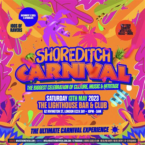 Shoreditch Carnival Party at The Lighthouse Bar and Club, London on ...