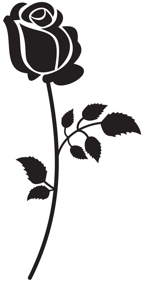 Rose Silhouette PNG Clip Art Image | Gallery Yopriceville - High-Quality Images and Transparent ...