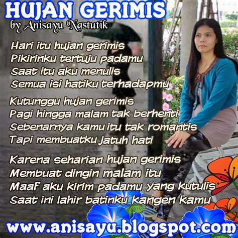 PUISI CINTA BY ANISAYU: Sajak Pantun Hujan Gerimis Isi Hati Kangen Kamu