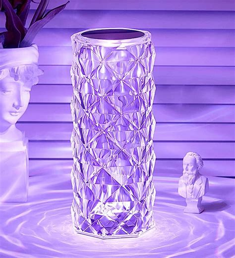 Buy Rose Daimond 16 Colour Changing LED Touch Crystal USB Operated Table Lamp with Remote at 39% ...