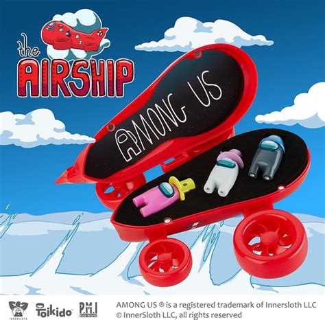 Among Us Airship | Iconic Red Among Us Ship with 3 Unique Among Us Toy ...