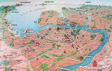 St. Petersburg, Russia Attractions Map : MapPorn