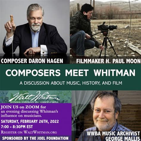 Composers Meet Whitman - Walt Whitman Birthplace Museum