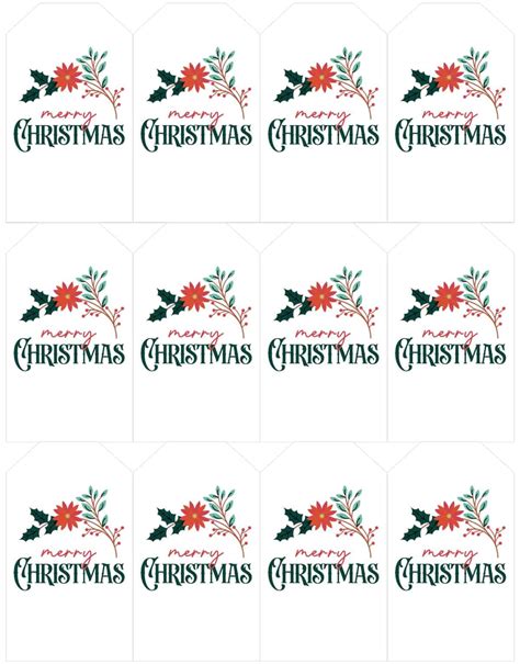 Free Printable Merry Christmas Gift Tags | Skip To My Lou