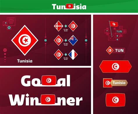 tunisia national team design media kit graphic collection. 2022 world ...