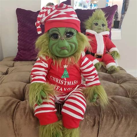 1/2x Christmas Grinch Doll Grinch Baby Stuffed Plush Toy Xmas Decor Kids Gift US | eBay