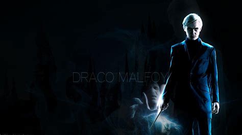 Draco Malfoy With Wand In Lord Voldemort Background Wearing Blue Dress HD Draco Malfoy ...