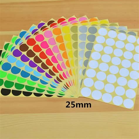 Free Shipping 40pcs/lot 25mm Colorful Round Dot sticker labels Color Stickers Circles Paper ...