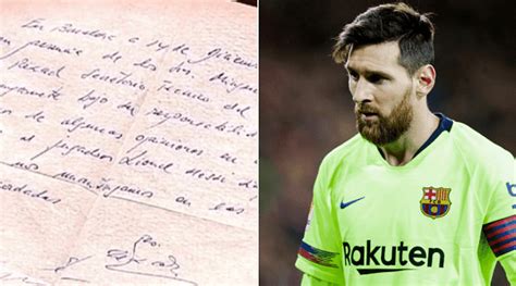 Lionel Messi's first ever contract at Barcelona has been translated ...