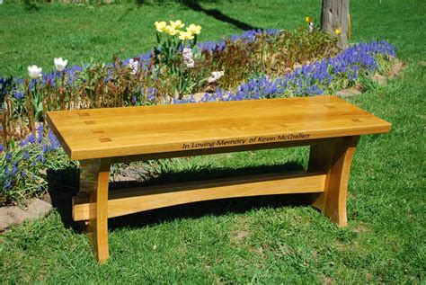 Hand Made Memorial Wood Bench by Larue Woodworking | CustomMade.com