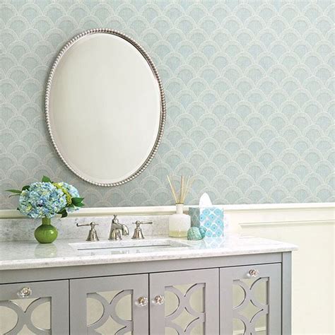 3117-12313 - Bixby Turquoise Geometric Wallpaper - by Chesapeake