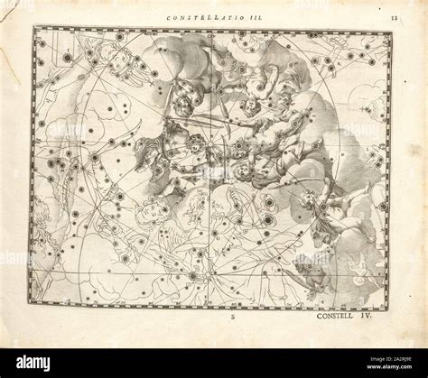 Draco, Constellation Dragon, Constellation III, p. 33, Bayer, Johann; Kager, Johann Matthias ...