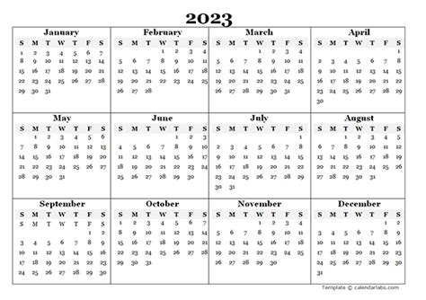 2023 School Year Calendar Blank 2022 - FreeBlankCalendar.com