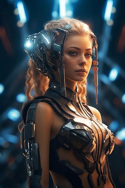 Premium AI Image | A woman with a robot costume