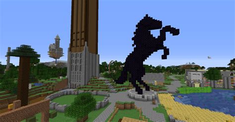 I Made An Obsidian Horse Statue! : r/Minecraft