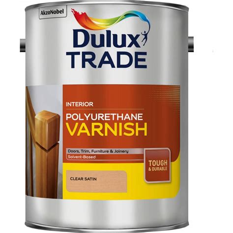 Dulux Trade Polyurethane Varnish Satin Clear 5L