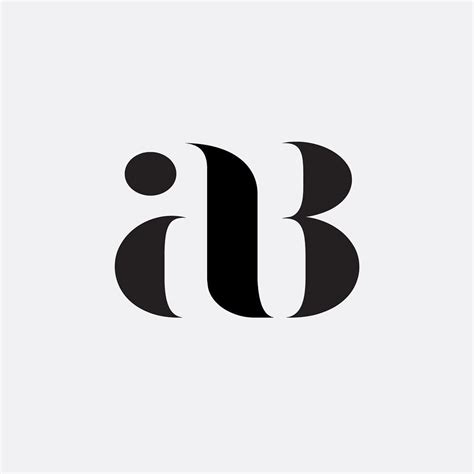 Monogram Project by Hope Meng on Instagram: “AB” | Graphic design logo, Monogram logo design ...