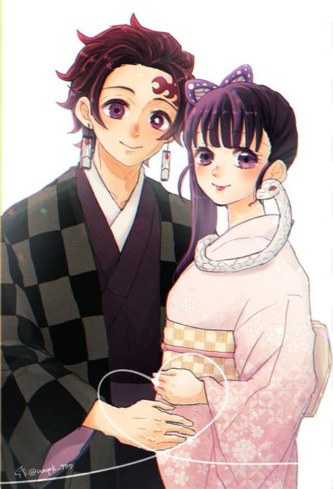 🎴🔥 Tanjiro x Kanao 🌸🦋 | Cute anime couples, Anime couple kiss, Dragon slayer