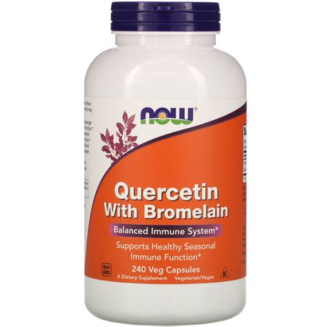 Now Foods Quercetin with Bromelain 240 Veg Capsules GMP Quality Assured, Kosher, | eBay