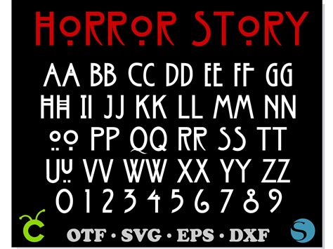 American Horror Story Font OTF, AHS font svg, Horror Story F | Inspire ...