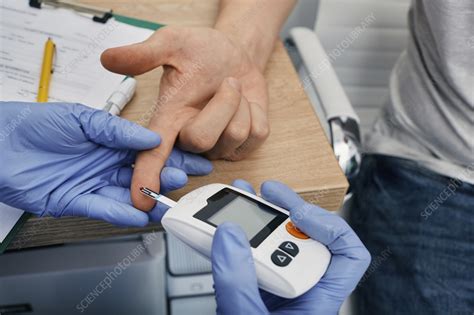 Blood sugar test - Stock Image - F036/9390 - Science Photo Library