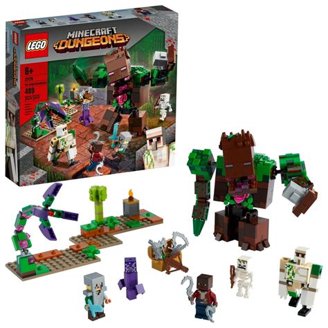 LEGO Minecraft The Jungle Abomination 21176 Building Toy Playset (487 ...