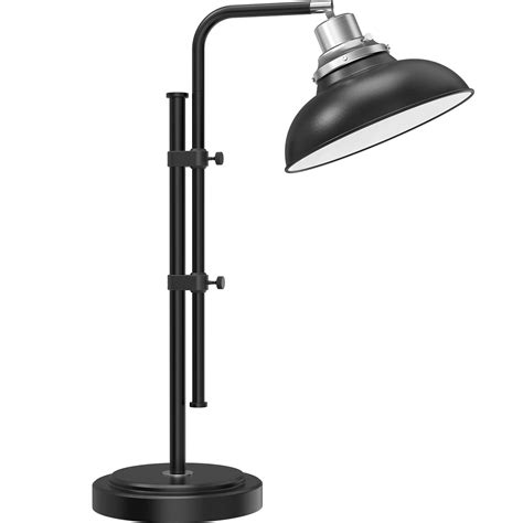 LEPOWER Industrial Desk Lamp, Black Farmhouse Task Lamps with ...