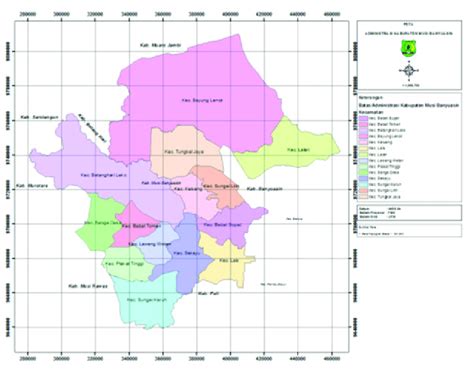 Gambar IX: Peta Kabupaten Musi Banyuasin | Download Scientific Diagram