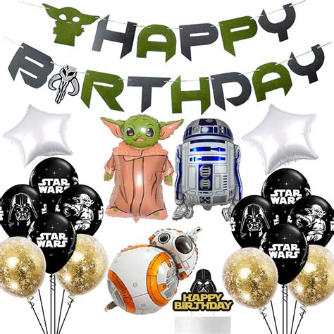 Buy Star Wars Birthday Decorations, Star Wars Birthday Party Supplies, Birthday Party Decor for ...