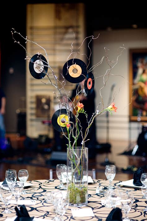 Records Centerpiece for a Music Inspired Event #MapleRidgeEvents | Event Design | Pinterest ...