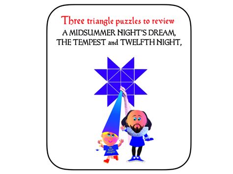 Three Shakespearean comedy triangle puzzles | Teaching Resources