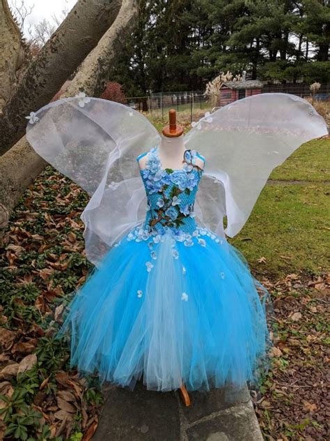 Water Fairy costume dress blue fairy dress with embroidered | Etsy