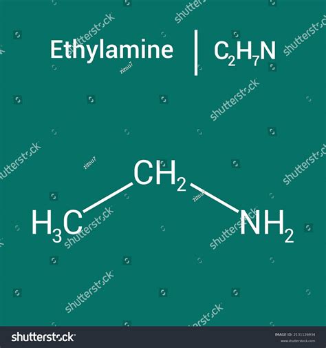 Chemical Structure Ethylamine C2h7n Stock Vector (Royalty Free) 2131126934 | Shutterstock