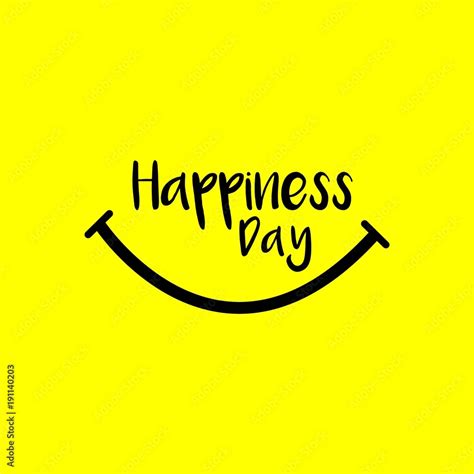 Happiness Day Logo Vector Template Design Stock Vector | Adobe Stock