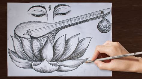 Saraswati Pencil Drawing