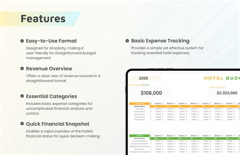 Simple Hotel Budget Template in Google Sheets, Excel - Download ...