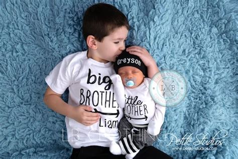 BIG BROTHER Little brother outfit Baby Boy Coming Home | Etsy