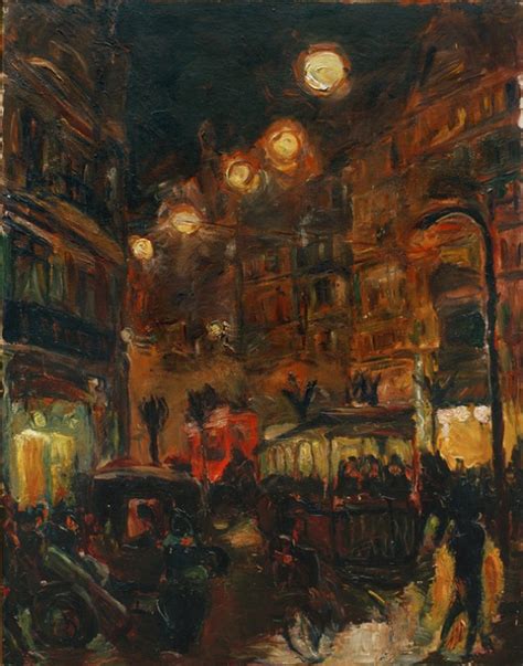 Street at night - Max Beckmann as art print or hand painted oil.