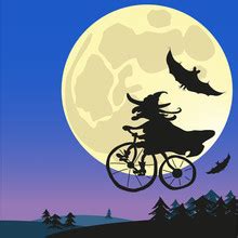 Witch On Bicycle Free Stock Photo - Public Domain Pictures