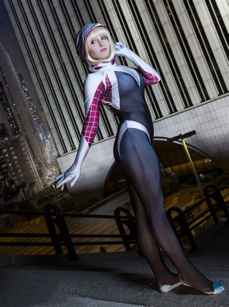 Amazing Spider Woman Gwen Stacy Spider Gwen Costume For Halloween 16081202 | cosercosplay.com