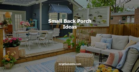 9 Creative Small Back Porch Ideas to Maximize Your Space - GRIP ELEMENTS