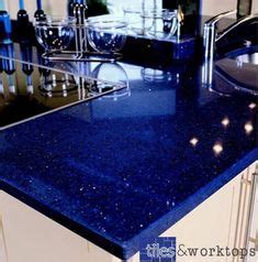 round handles on cabinets | Blue kitchen countertops, Blue countertops ...