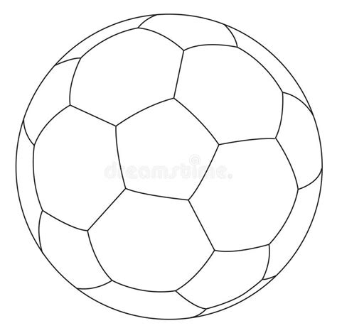 Football Outline Drawing in Eps10 Stock Vector - Illustration of circle ...