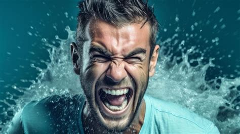 Premium AI Image | men with water splash